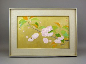 尾山幟　日本画　桜