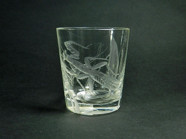 埼玉県 川越市でグラヴィール技法で紋様が施されたアンティークグラスやガラス花瓶を買い取らせて頂きました