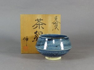 藤平伸　呉須文　茶碗