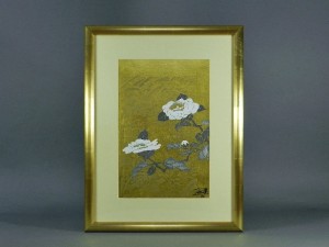 今井俊満　花　版画