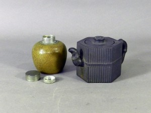 東京都 立川市で朱泥の急須や茶入（茶壺）などの煎茶道具をお譲り頂きました