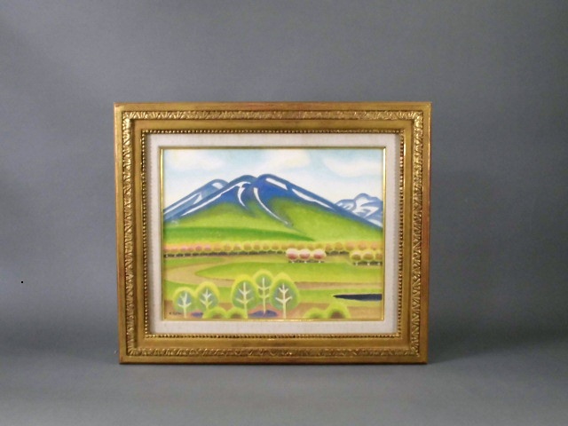 埼玉県 富士見市で遺品買取（遺品整理）のご依頼で「吉田清志」の絵画（油絵）や盆石を買受させて頂きました