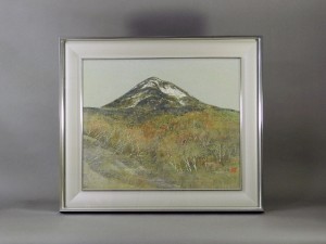 中嶌虎威 日本画 早春の山