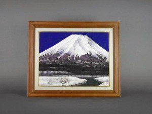 桝田靖夫 日本画 富士山