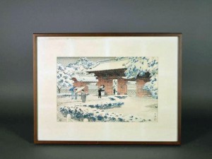 神奈川県 鎌倉市で「笠松紫浪」の木版画（版画）や記念メダルを買受けさせて頂きました