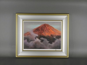 杉山寧 リトグラフ　赤富士
