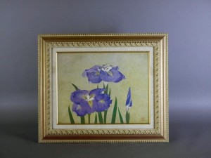 埼玉県 狭山市で菖蒲が描かれた日本画を買受させて頂きました