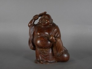 東京都 中野区で木彫の布袋像（仏像）を買い受けさせて頂きました