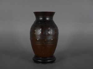 鍛金 銅製打出 花瓶